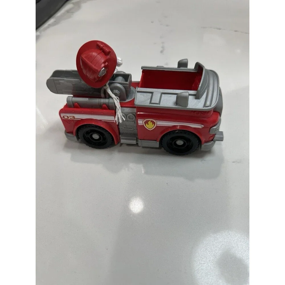 Paw Patrol Marshall Figure & Red Fire Engine Truck Toy for Kids Spin Master